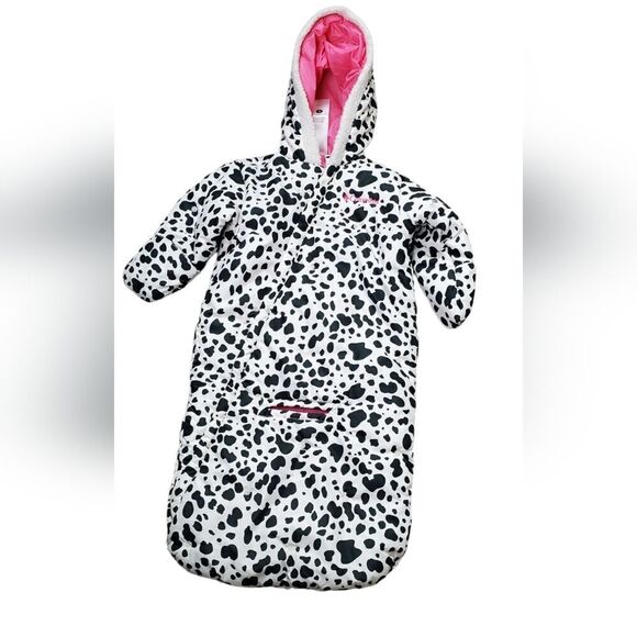 Columbia Black & White Animal Print Snowsuit Sack - Picture 1 of 6